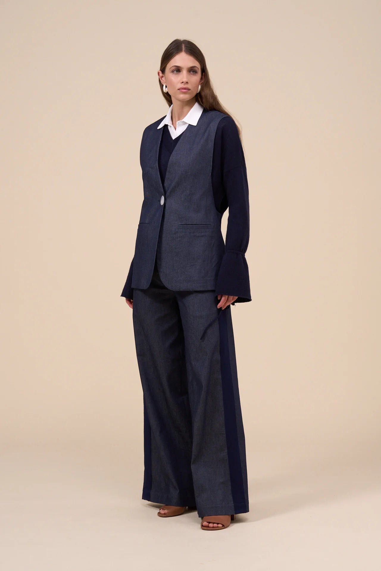 Febe Denim Sleeveless Jacket