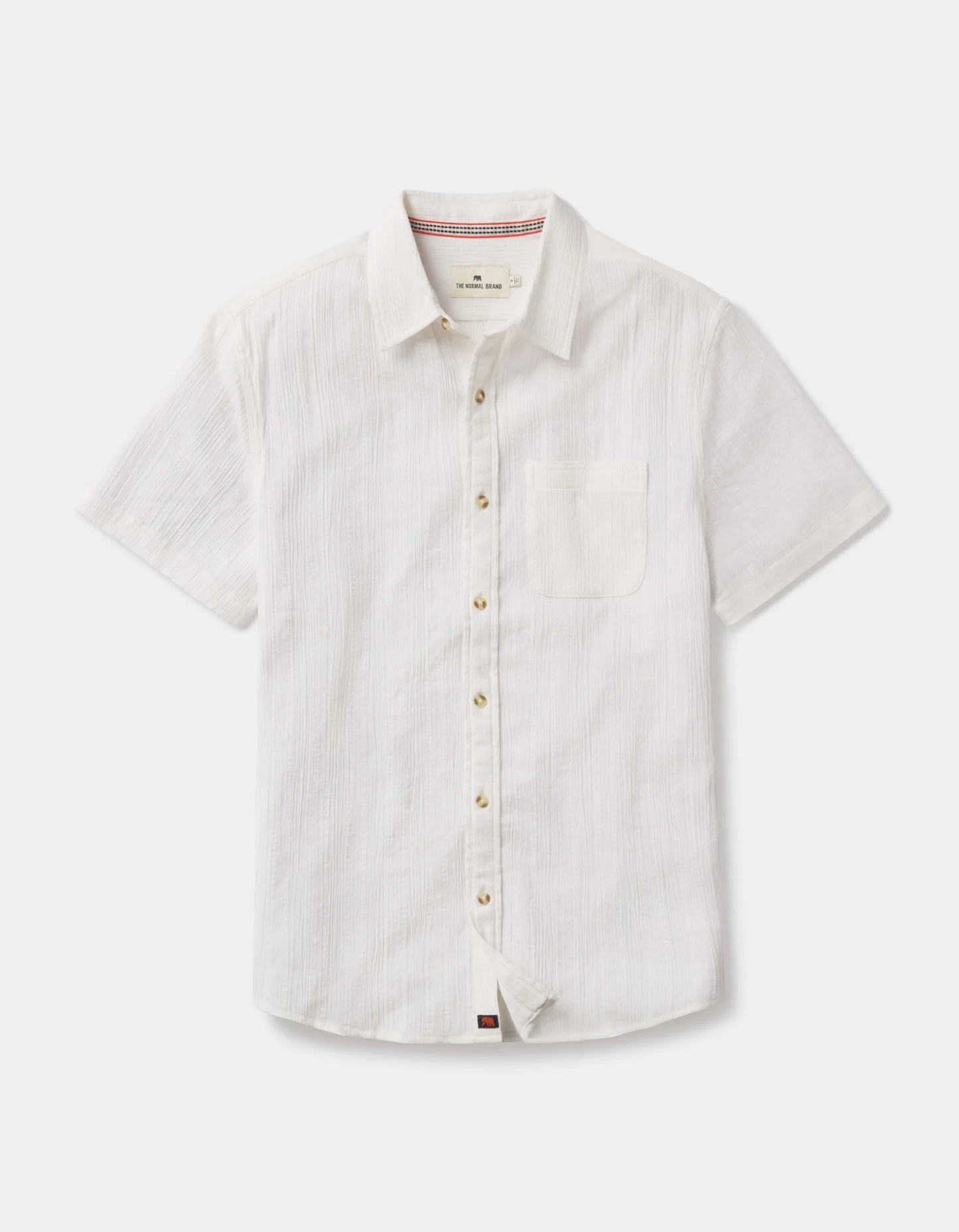 Freshwater button up shirt- Ivory Crinkle Dobby
