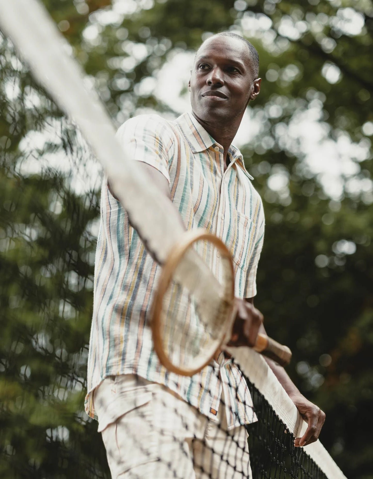 Freshwater button up shirt- Sherbet Stripe